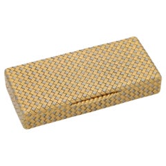 Vintage French Woven Snuff Box