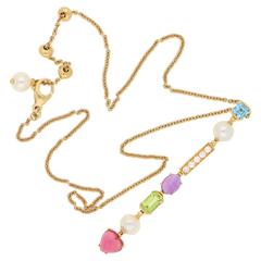 Bulgari Allegra Multi Gem Gold Necklace