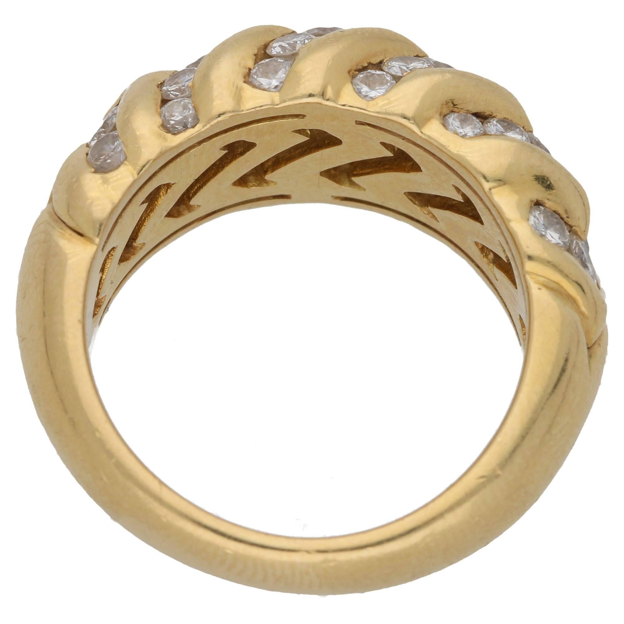 Bulgari Diamond Dress Ring in Gold In Excellent Condition In London, GB