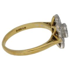 Diamond Daisy Cluster Engagement Ring in Gold
