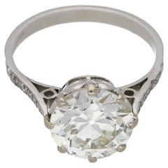 2.78 Carat Single Stone Edwardian Diamond Engagement Ring