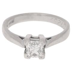 Princess Cut Diamond Engagement Ring in Platinum