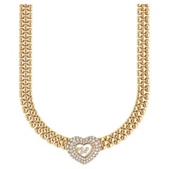 Vintage-Halskette „Happy Diamond Heart“ von Chopard, Modell LM