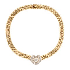 Vintage-Halskette „Happy Diamond Heart“ von Chopard, Modell LM