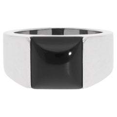 Vintage 1998 Cartier Tank Onyx Ring LM, Size 62