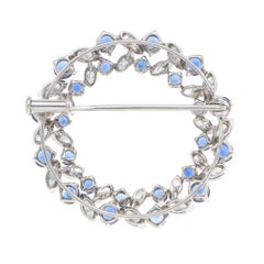 Vintage Oscar Heyman Sapphire and Diamond Wreath Brooch