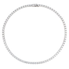 Vintage-Halskette mit Diamanten in Tennis-Reihe, 36,54 Karat