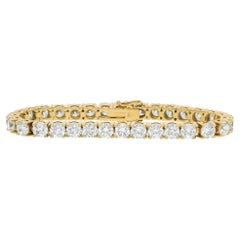 Bracciale vintage con diamanti in stile tennis da 22.31 carati