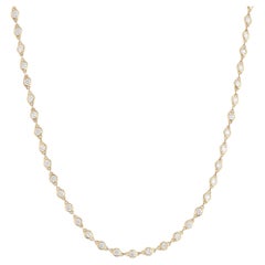 Collar contemporáneo con cadena de puntos de diamantes de 3,22 ct