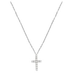 Vintage Cartier Symbol Diamond Cross Necklace