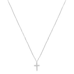 Vintage Cartier Symbol Diamond Cross Necklace