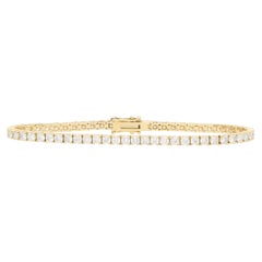 Bracciale vintage con diamanti in stile tennis da 4.80 carati