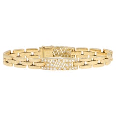 Bracciale Cartier con diamanti dal design geometrico, vintage degli anni '90