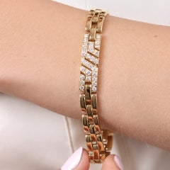 Vintage 1990s Cartier Geomatric Diamond Bracelet