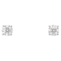 Contemporary GIA Certified 3.00ct Round Diamond Stud Earrings