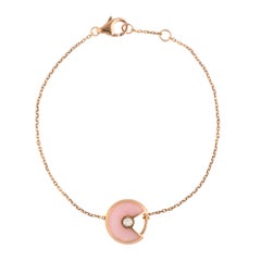Vintage Cartier Amulette XS Armband mit rosa Opal und Diamanten