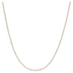 Vintage 5.34ct Diamond Tennis Line Necklace