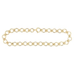 Vintage Circle and Cross Chain Bracelet