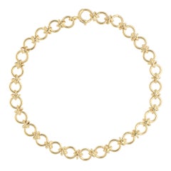 Vintage Circle and Cross Chain Bracelet