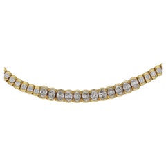 8.5 Karat Diamant Riviere Halskette aus Gold
