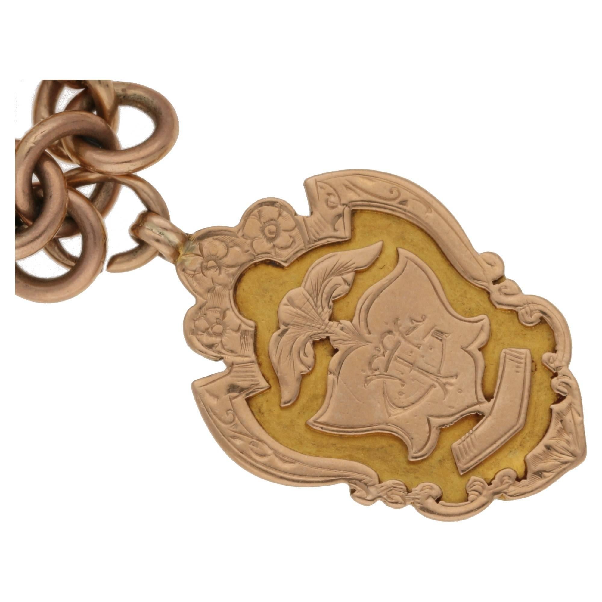 Women's or Men's Art Deco Gold Watch Chain