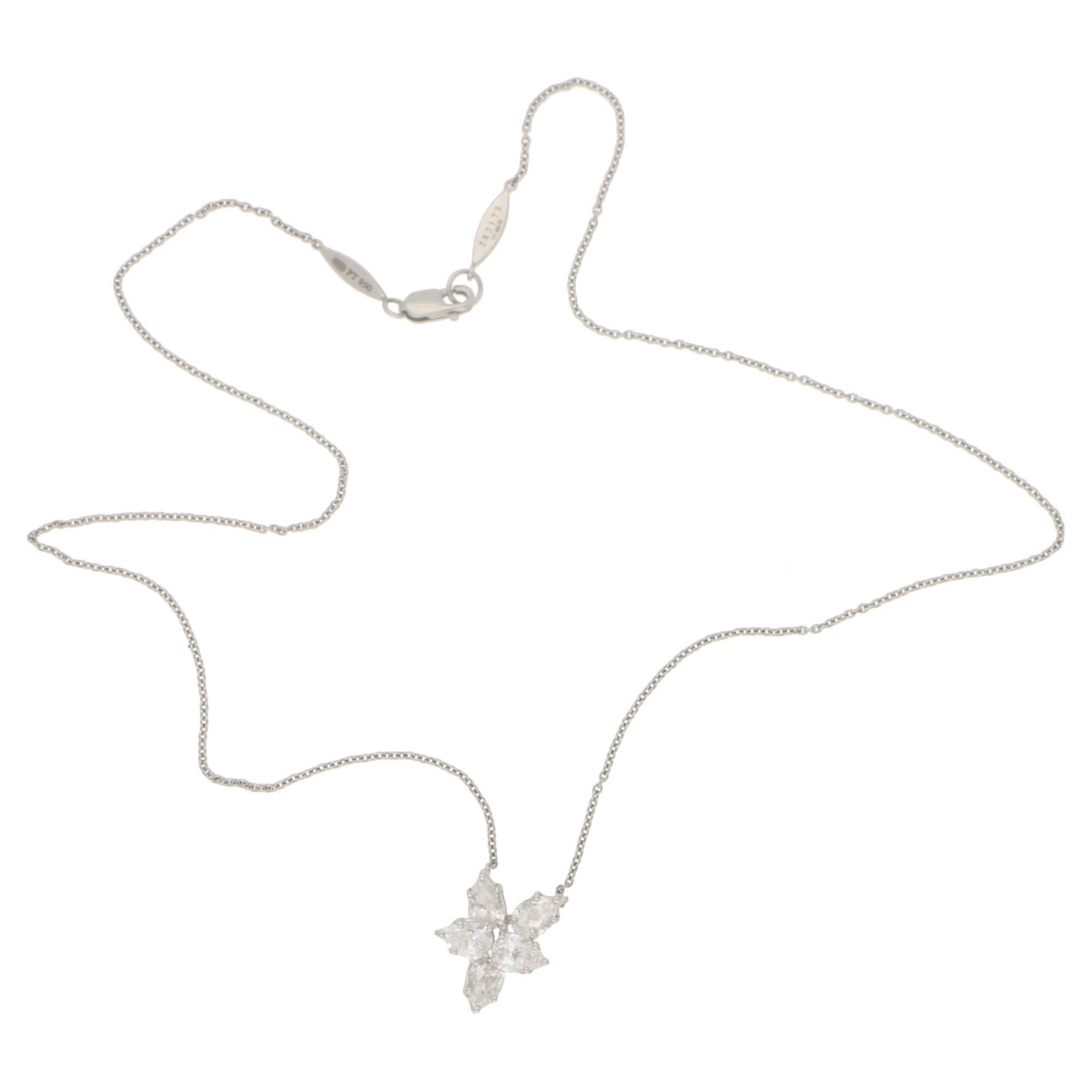 winston cluster diamond necklace price