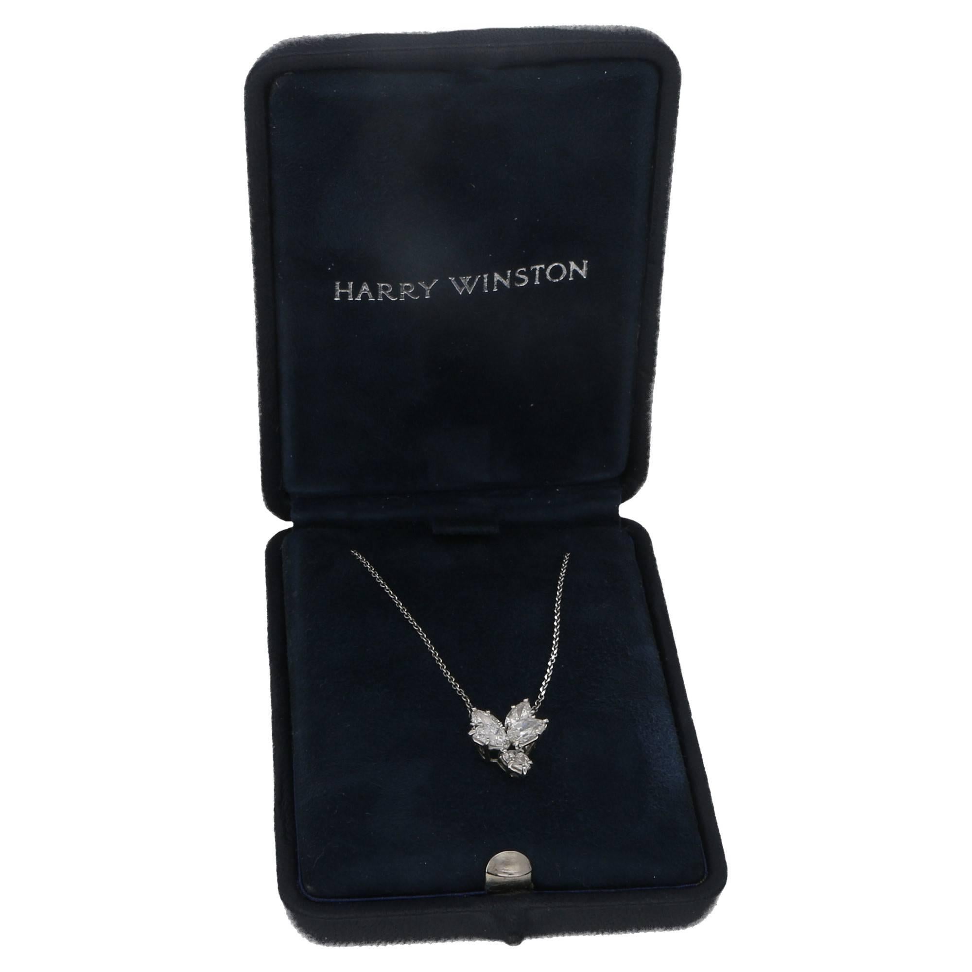 harry winston cluster necklace