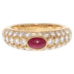 Vintage 1993 Cartier Mimi Ruby and Diamond Ring