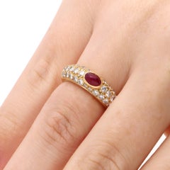 Vintage 1993 Cartier Mimi Ruby and Diamond Ring