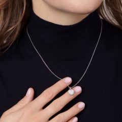 Pendentif vintage Cartier en forme de cœur, serti de diamants en pavé
