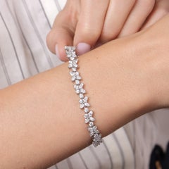 Tiffany & Co. d'epoca. Bracciale Victoria con grappolo di diamanti