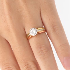 Vintage 1990s Cartier Trinity 1.51ct Round Diamond Solitaire Ring