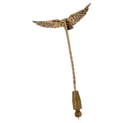Edwardian Diamond Eagle Gold Stickpin