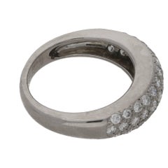 Cartier Platinum Pave Diamond Half Eternity Ring