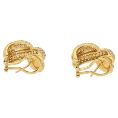 Diamond Crossover 18 Carat Earrings