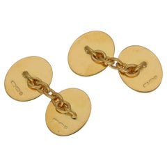 Silver Gold Gilt Enamel Four Vices Cufflinks