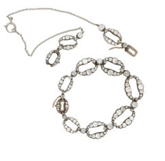 Victorian Mine Cut Diamond Convertible Necklace