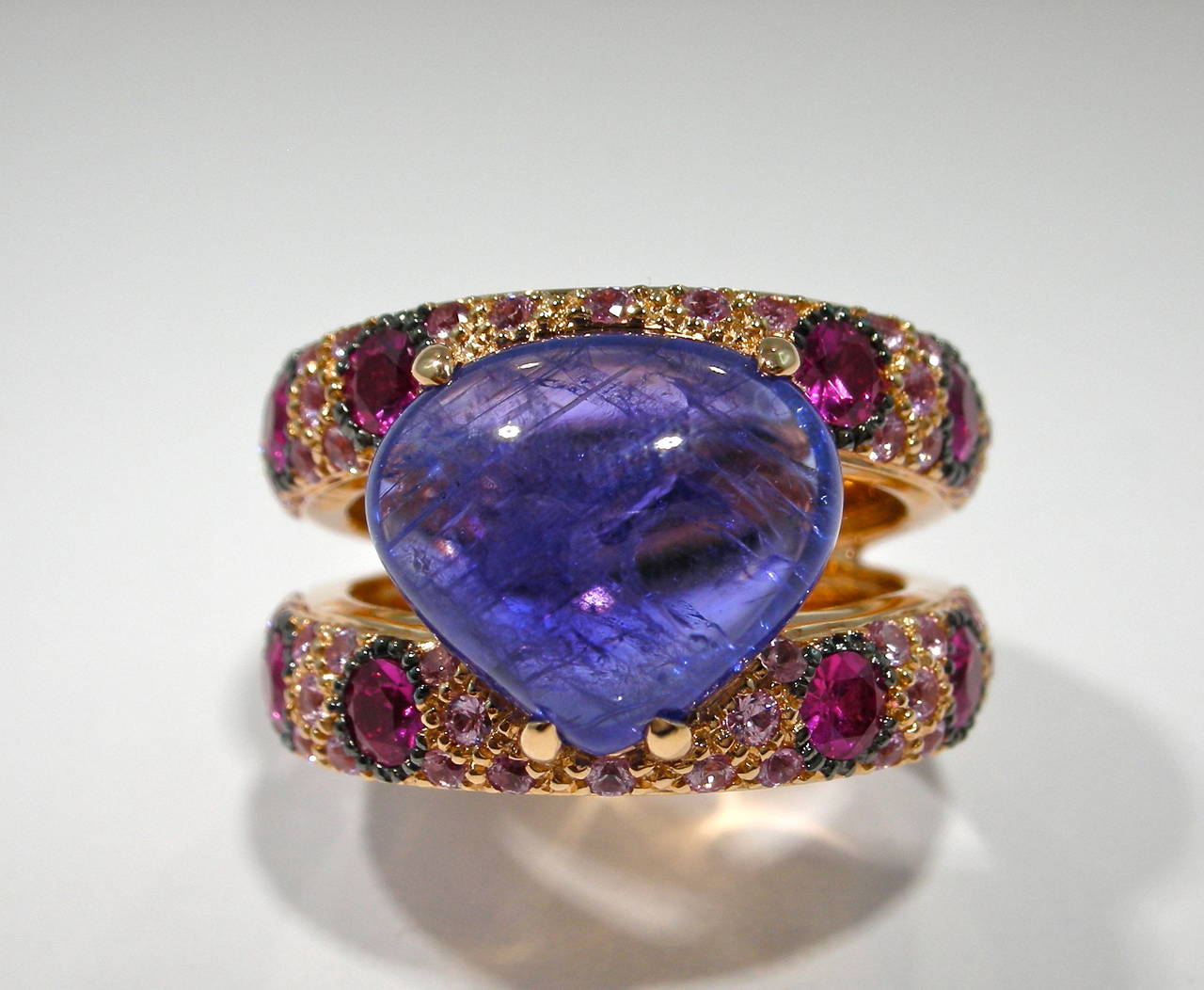 Tanzanite Sapphire Ruby Gold Ring 5
