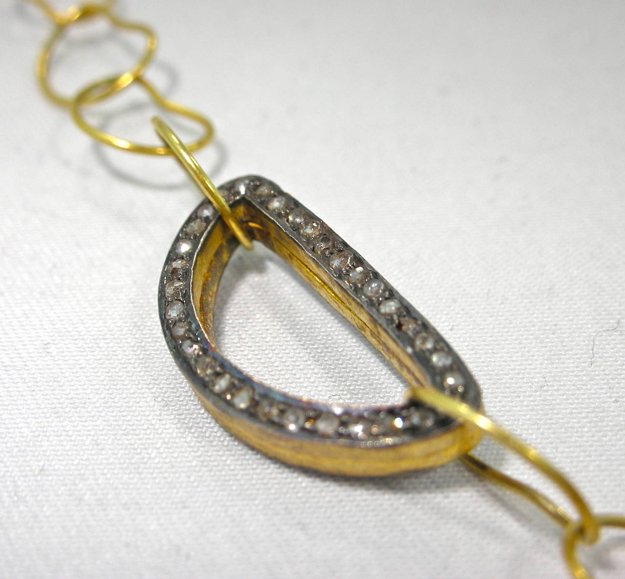 Jona Paisley 18 Karat Yellow Gold Diamond Necklace 3