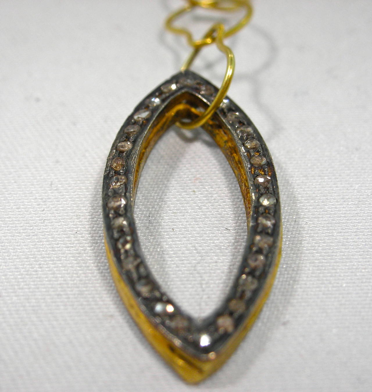 Jona Paisley 18 Karat Yellow Gold Diamond Necklace 4