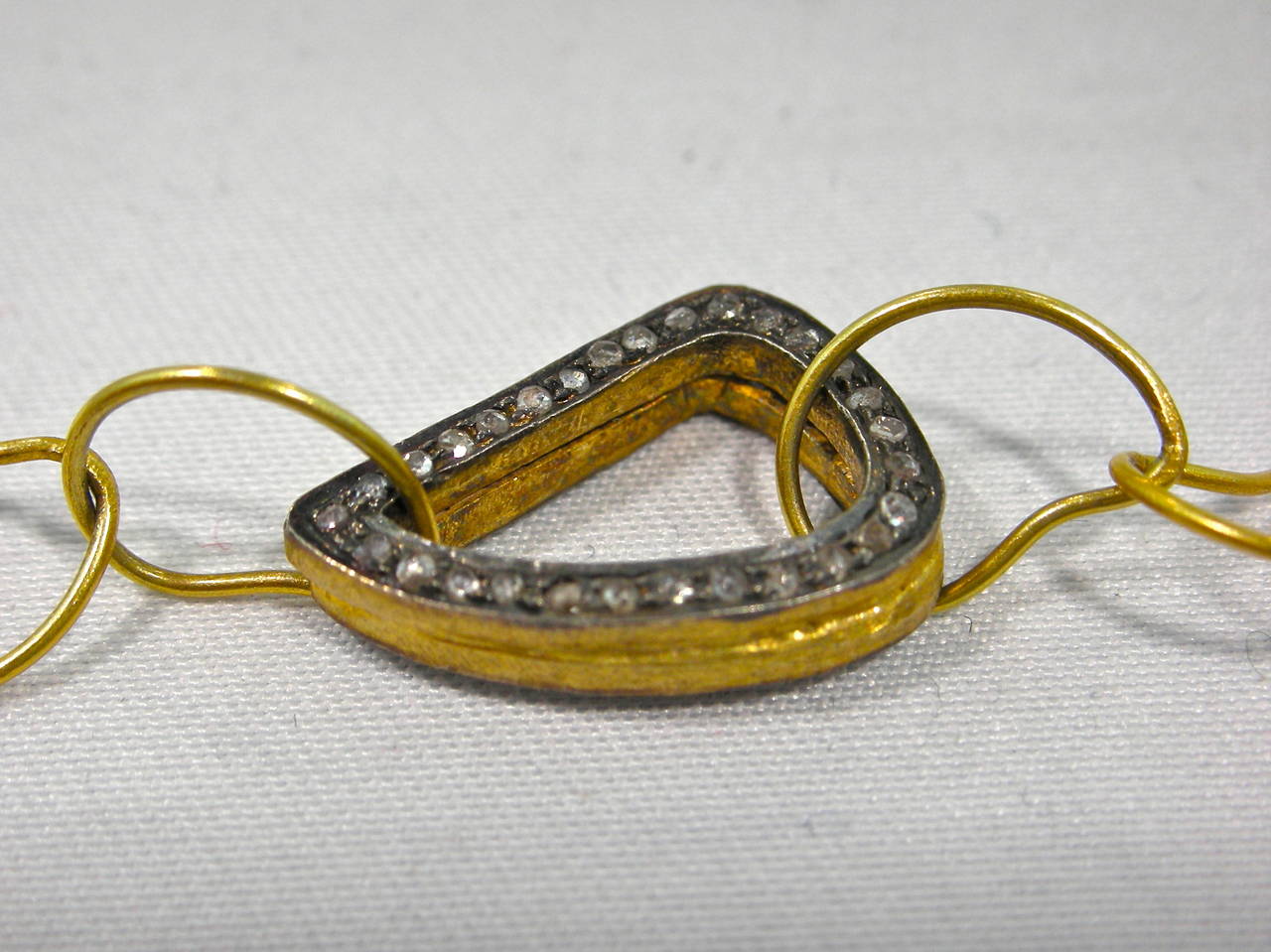Jona Paisley 18 Karat Yellow Gold Diamond Necklace 6