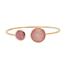 Jona Morganite Rock Crystal 18 Karat Rose Gold Bracelet