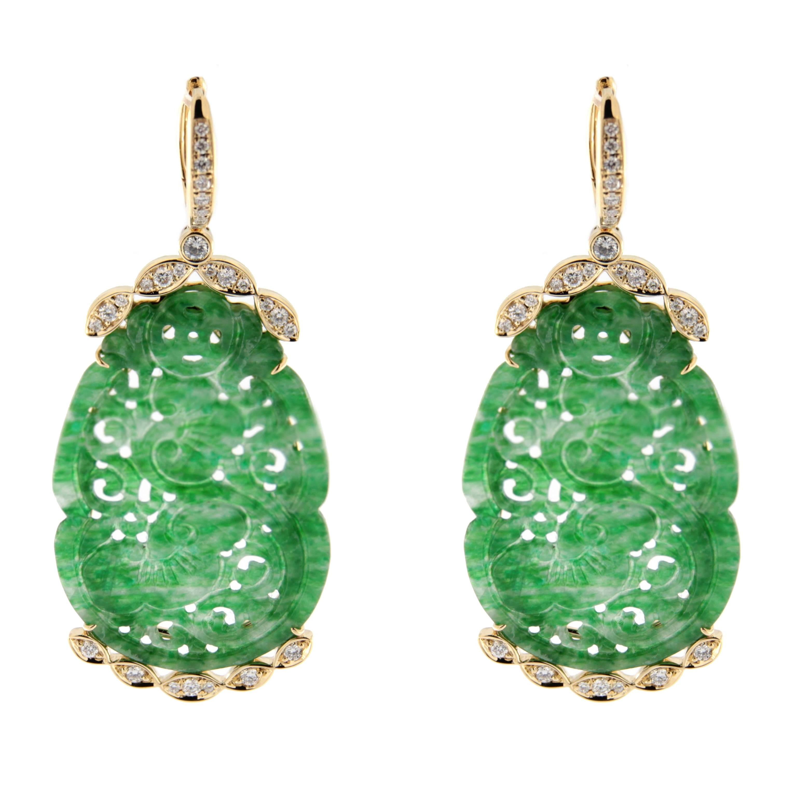 Jona Jade Diamond Gold Earrings