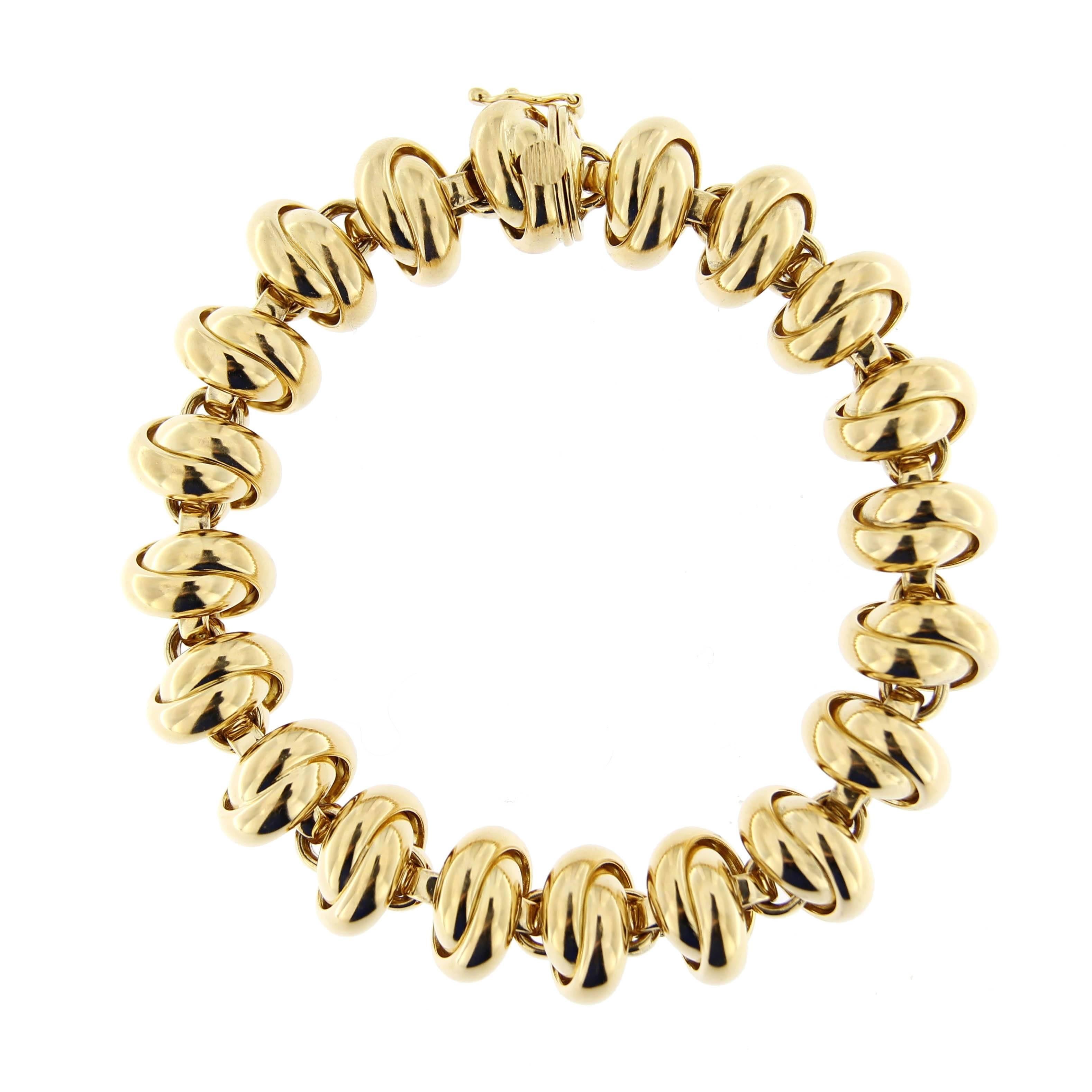 Jona 18 Karat Yellow Gold Link Bracelet 1