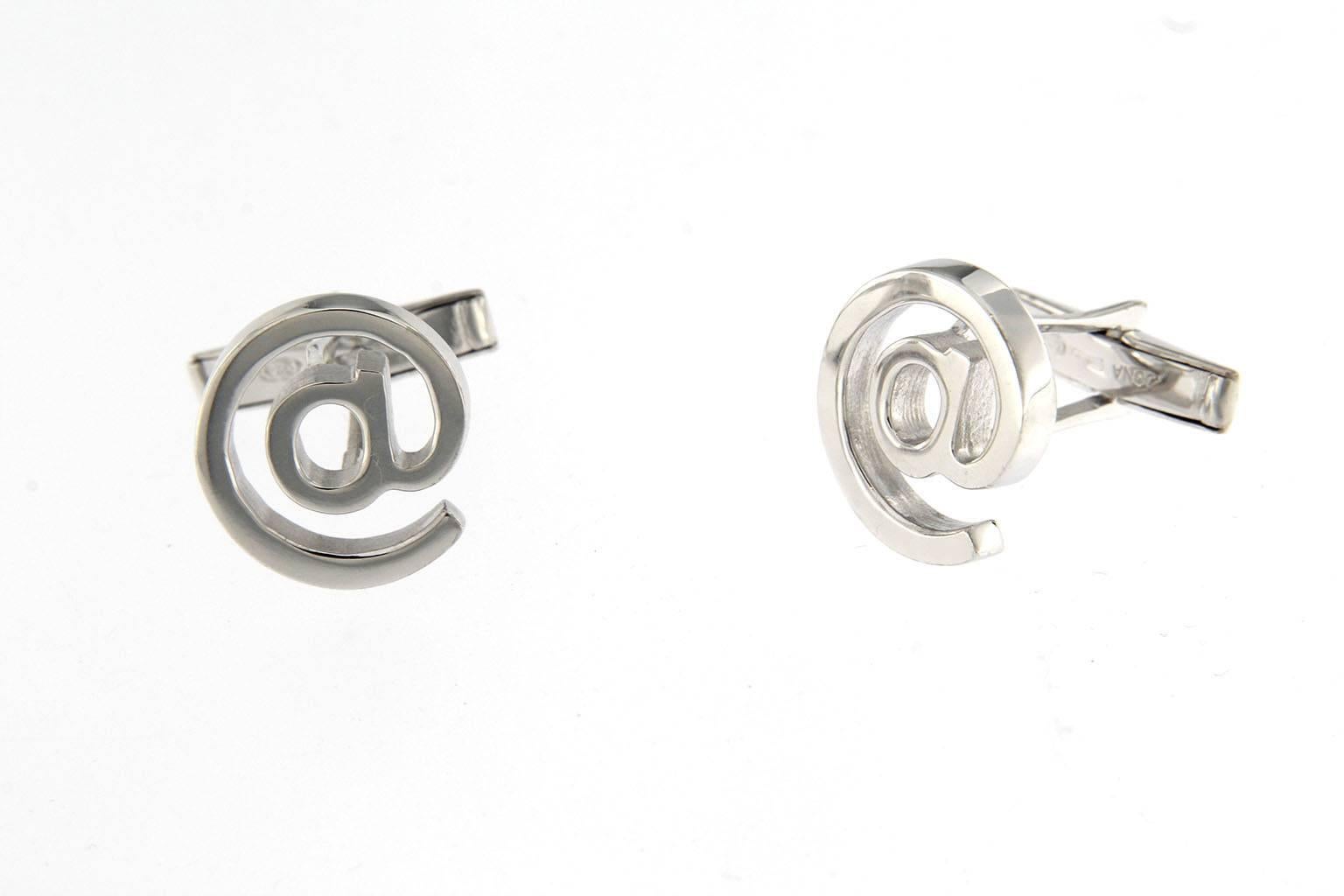 Jona Sterling Silver @ Cufflinks In New Condition In Lugano, CH