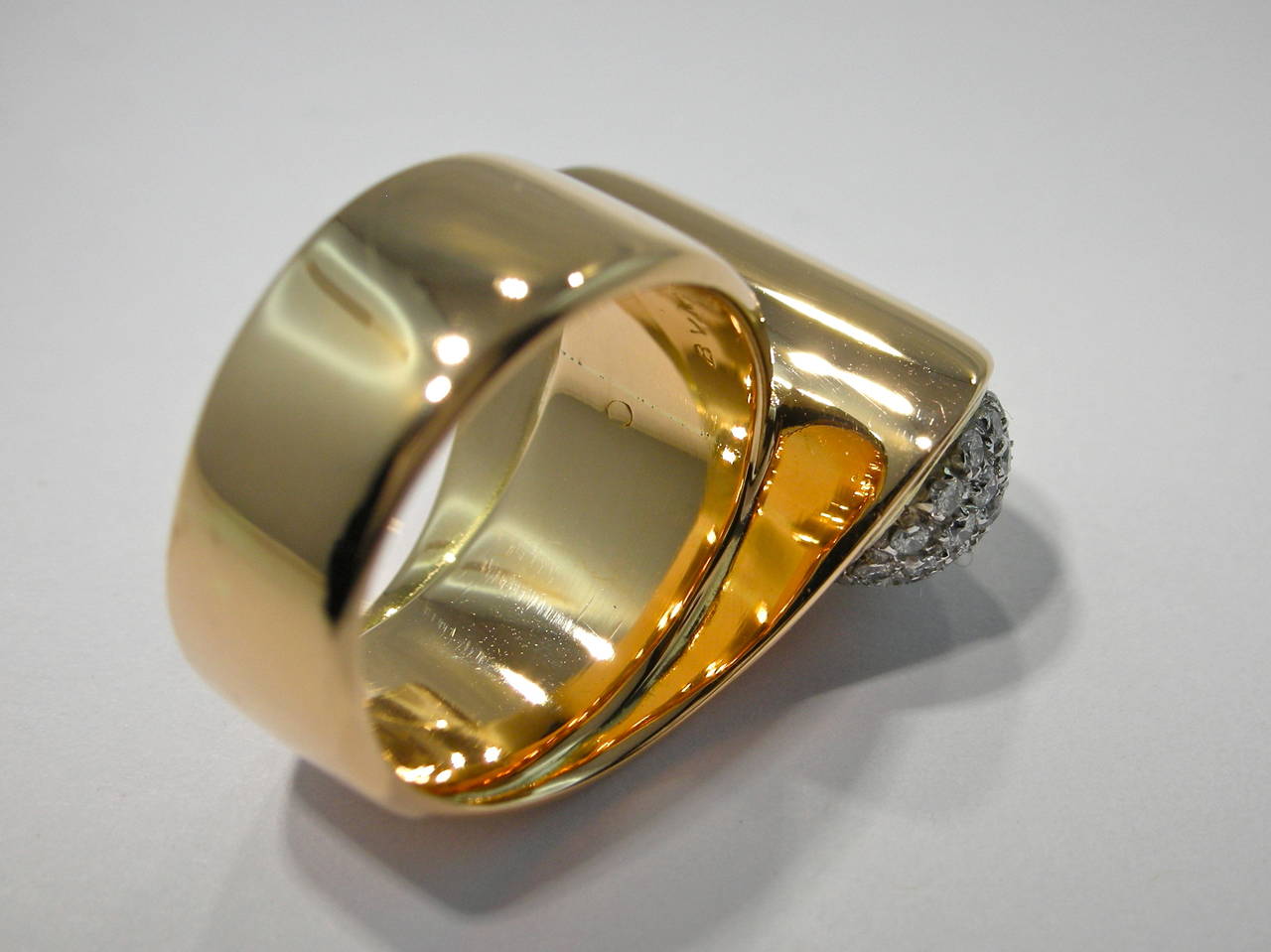 Bulgari Diamond Gold Pinkie Ring 1