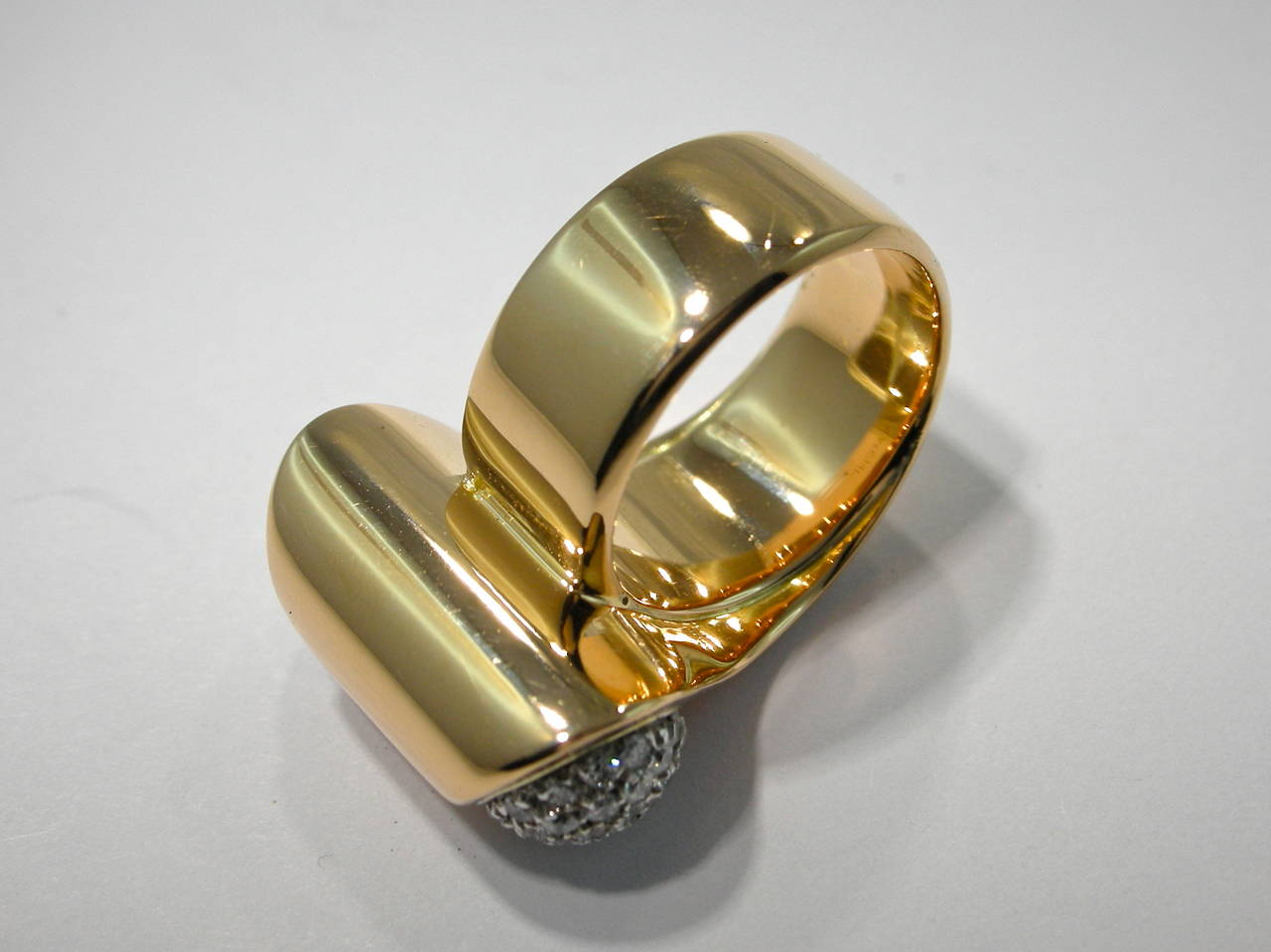 Bulgari Diamond Gold Pinkie Ring 2