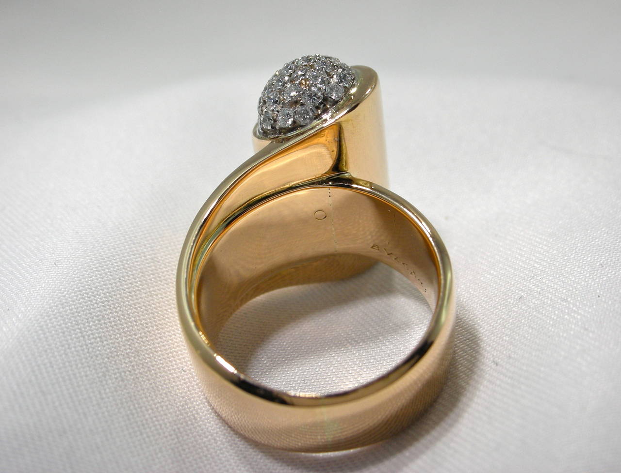 Bulgari Diamond Gold Pinkie Ring 3