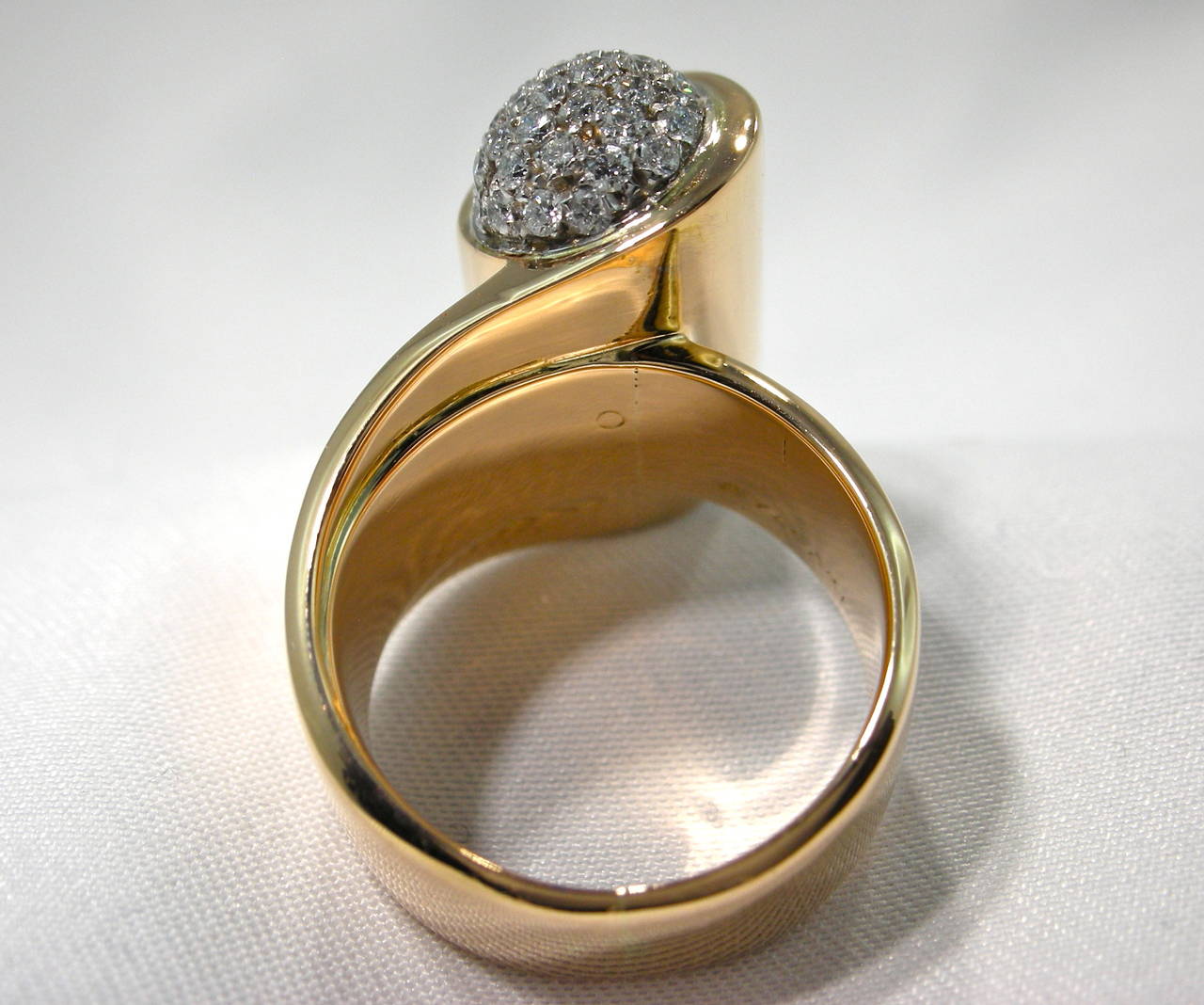 Bulgari Diamond Gold Pinkie Ring 5