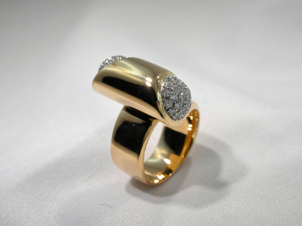 Bulgari Diamond Gold Pinkie Ring 6